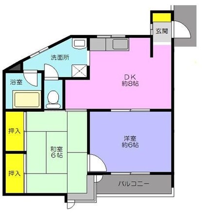 ハイツ下田の物件間取画像